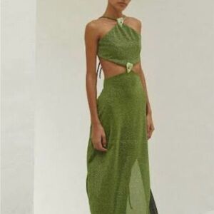 Baobab Sparkly Green Maxi Dress